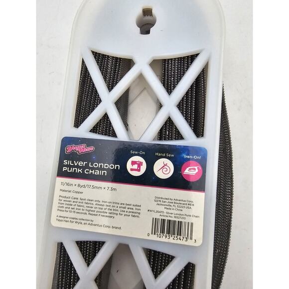 Silver London Punk Chain Trim Sewing DIY Crafts 7 yds - Picture 5 of 7